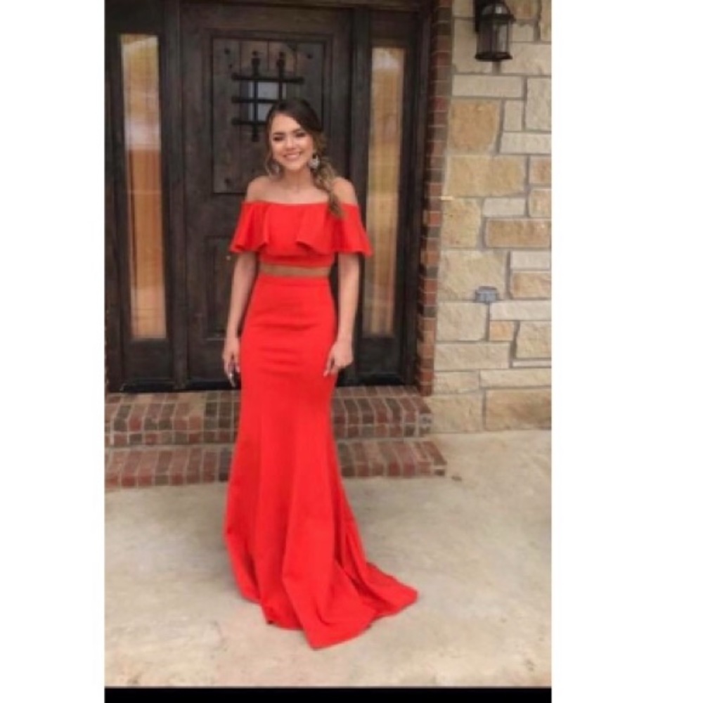 jovani off the shoulder prom dress// SOLD:-)